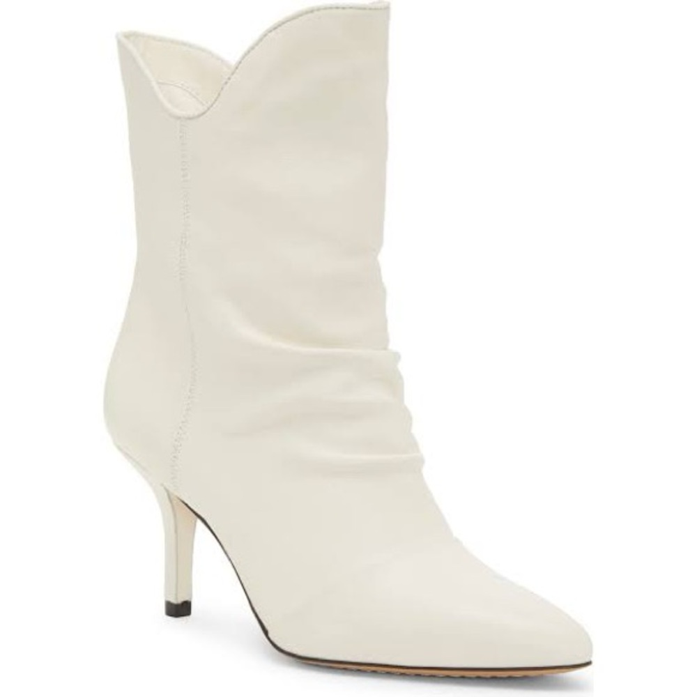 Vince Camuto Andrissa Cream Heeled Boots
